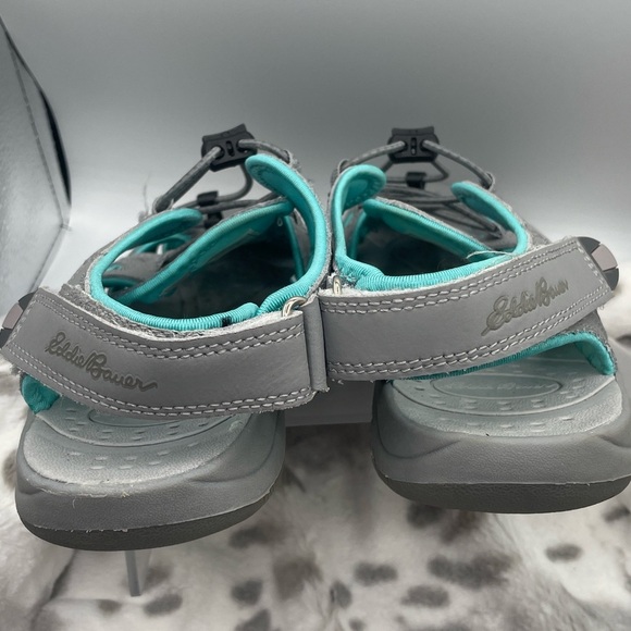 Eddie Bauer Mary River-leather, grey & Teal size 9 - Picture 6 of 9